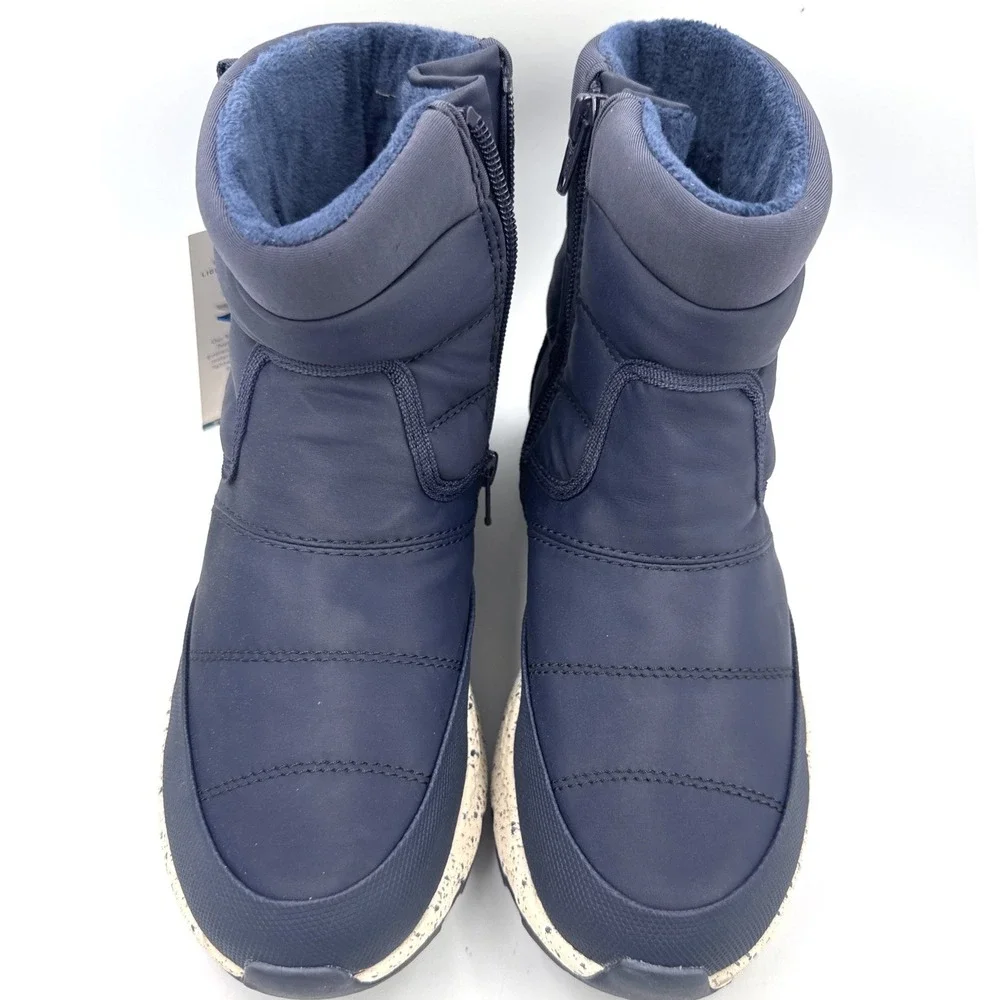 Baretraps NWT Womens Darra Boots 6.5 Navy Waterproof Faux Fur Winter Snow